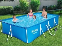 Discount Sommarglädje garanterad med denna stora ovanmarkspool - Komplett med pump, filter och reparationssats Pooler