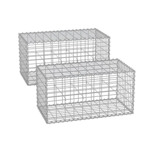 Online SONGMICS trådkorg 100 x 30 x 30 cm, 2-pack, silver Trädgårdskorgar