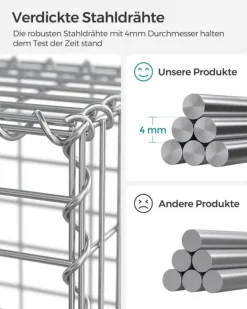 Online SONGMICS trådkorg 100 x 30 x 30 cm, 2-pack, silver Trädgårdskorgar