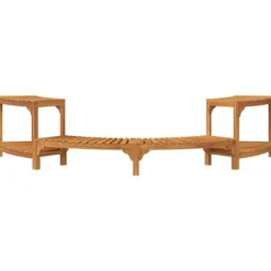 Clearance Spabad Område Halvrund i Solid Akaciaträ | Mått: 272x120.5x55.5 cm | Färg: Naturträ Spa & Utomhusbad