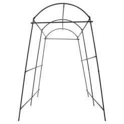 Outlet Spaljé för klätterväxter - Trädgårdstunnel med nät - 1,15×1,83×2,3 m - Justerbar bredd 1,1–1,8 m - Rör Ø19,2 mm - Q195-stål + PP - Svart Valvbågar, Spaljéer, Bersåer & Pergolor