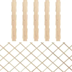 Discount Spaljéstaket 5 st massivt granträ 180x80 cm Valvbågar, Spaljéer, Bersåer & Pergolor