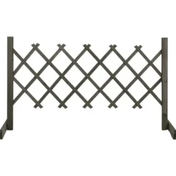 vidaXL Spaljéstaket grå 120x60 cm massivt granträ