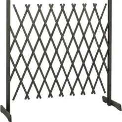 Spaljéstaket i massivt granträ för trädgård | Mått: 180x100 cm | Färg: Grå