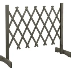 Clearance Spaljéstaket i massivt granträ - Hållbart och förlängningsbart | Storlek: 120x60 cm | Färg: Grå Valvbågar, Spaljéer, Bersåer & Pergolor