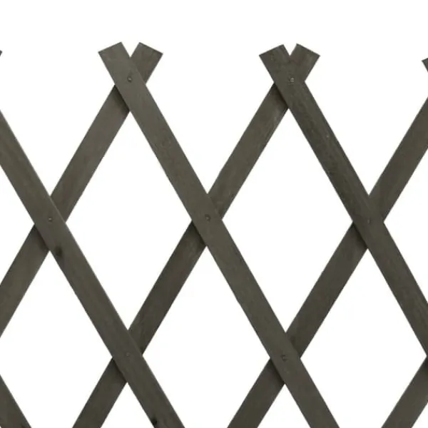 Clearance Spaljéstaket i massivt granträ - Hållbart och förlängningsbart | Storlek: 120x60 cm | Färg: Grå Valvbågar, Spaljéer, Bersåer & Pergolor