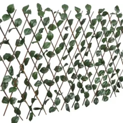 vidaXL Spaljéstaket pil 5 st med konstlöv 180x60 cm
