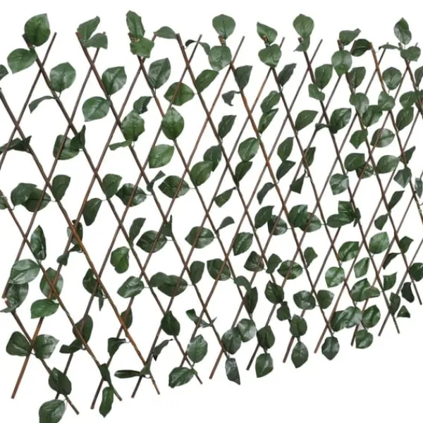 vidaXL Spaljéstaket pil 5 st med konstlöv 180x60 cm