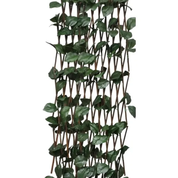 vidaXL Spaljéstaket pil 5 st med konstlöv 180x60 cm