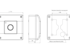 Spamel Fire protection button surface-mounted 2Z 1R red (OP1-W01-B-21-230VAC)
