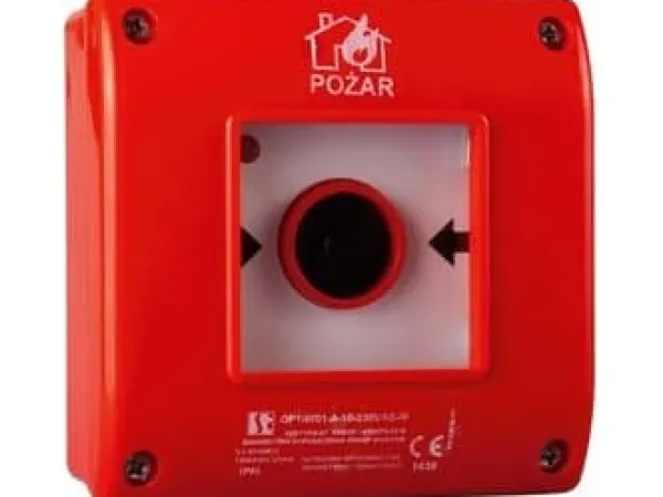 Hot Spamel Utanpåliggande brandtryckknapp 1Z 1R röd självutlösande utan signal (OP1-W01-A11) Brandlarm
