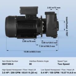Discount Spa-pump, dubbelfart 56-ram, 2