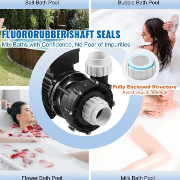 Discount Spa-pump, dubbelfart 56-ram, 2" port, 90° roterande gränssnitt, TÜV-certifierad Spa & Utomhusbad