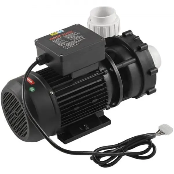 Outlet SPA-pump, 2-hastigheter 56-ram dubbelhastighets bubbelbadpump, 2x5,6 cm port Spa & Utomhusbad