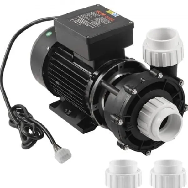 Outlet SPA-pump, 2-hastigheter 56-ram dubbelhastighets bubbelbadpump, 2x5,6 cm port Spa & Utomhusbad