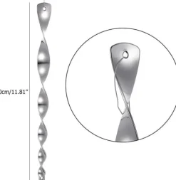 Spiralformad reflekterande fågelskrämma 10-pack Silver 30 cm