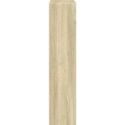 Best Spiselkrans i sonoma-ek med hylla för LED-låga | Storlek: 81x18x82 cm Öppna Spisar