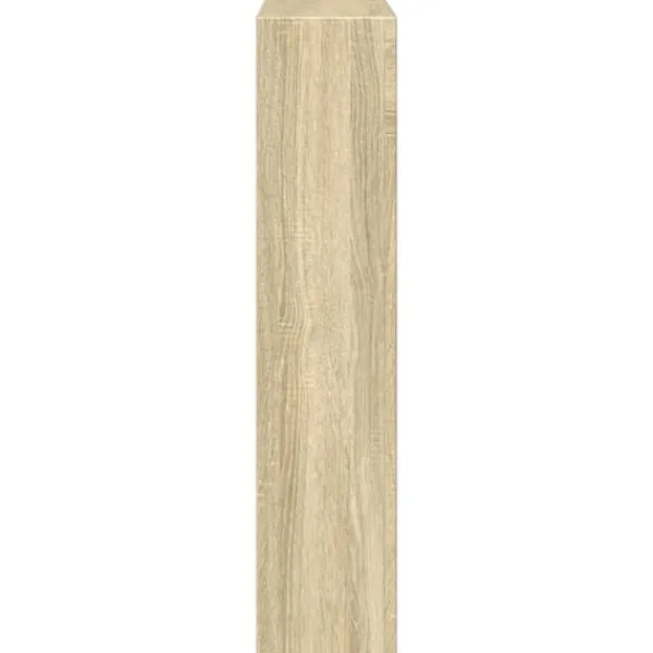 Best Spiselkrans i sonoma-ek med hylla för LED-låga | Storlek: 81x18x82 cm Öppna Spisar