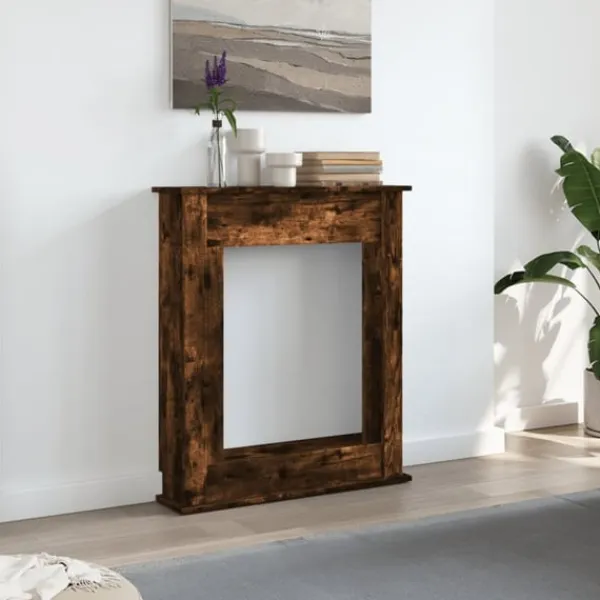 vidaXL Spiselkrans rökfärgad ek 75x20x87,5 cm konstruerat trä