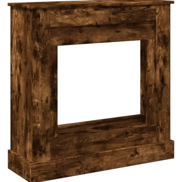 Discount Spiselkrans rökfärgad ek 90x30x90 cm konstruerat trä Öppna Spisar