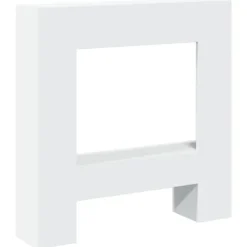 Outlet Spiselkrans vit 81x18x82 cm konstruerat trä Öppna Spisar