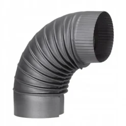 Viking Choice Spisrör - böj - 90 grader - 2mm stål - Ø 120 mm - svart