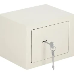 New SPRINGOS® kassaskåp för hemmet, hållbart högsäkerhetsskåp i stål, nyckelförvaring för pengar 17 x 17 x 23 cm Kassaskåp