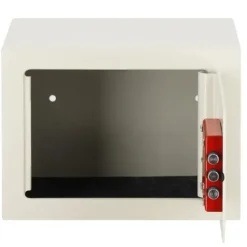 New SPRINGOS® kassaskåp för hemmet, hållbart högsäkerhetsskåp i stål, nyckelförvaring för pengar 17 x 17 x 23 cm Kassaskåp
