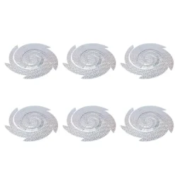 6st fågelavvisande reflektor Silver spiral fågelavvisande ark Skrämma fågelverktyg för gårdsträdgård