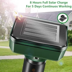 Outlet 4st fyrkantig 400-1000Hz soldriven ultraljudsskydd mot skadedjur, trädgård råttavvisande, IP65 vattentät, enkel och säker att använda Insektsmedel & Djuravvisande Medel