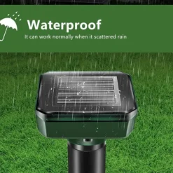Outlet 4st fyrkantig 400-1000Hz soldriven ultraljudsskydd mot skadedjur, trädgård råttavvisande, IP65 vattentät, enkel och säker att använda Insektsmedel & Djuravvisande Medel