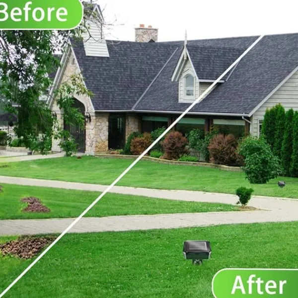 Outlet 4st fyrkantig 400-1000Hz soldriven ultraljudsskydd mot skadedjur, trädgård råttavvisande, IP65 vattentät, enkel och säker att använda Insektsmedel & Djuravvisande Medel