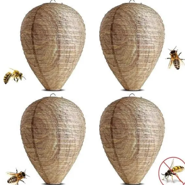 New 4st Getingfällor giftfritt lockbete av papper, avskräckande för bin - Getingbo Insektsmedel & Djuravvisande Medel