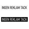 Outlet 2st INGEN REKLAM TACK -dekaler till postlådan. 1 vit, 1 svart Postlådor & Brevlådor
