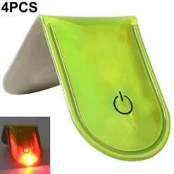 4st LED Ljus Magnetiska Clips Säkerhet Löpning Natt Camping Aktiviteter - Fluorescerande