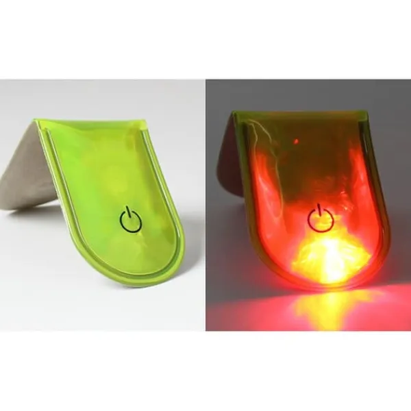 4st LED Ljus Magnetiska Clips Säkerhet Löpning Natt Camping Aktiviteter - Fluorescerande