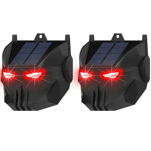 Discount 2st soldriven djuravvisande lampa Röd LED blinkande rovdjursavskräckande ljus Insektsmedel & Djuravvisande Medel