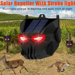 Discount 2st soldriven djuravvisande lampa Röd LED blinkande rovdjursavskräckande ljus Insektsmedel & Djuravvisande Medel