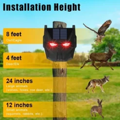 Discount 2st soldriven djuravvisande lampa Röd LED blinkande rovdjursavskräckande ljus Insektsmedel & Djuravvisande Medel