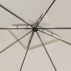 Clearance Stabil paviljong 3x3 m - Skydd för utomhusaktiviteter | Färg: Gräddvit | Storlek: 3x3x2,7 m Tält & Lusthus
