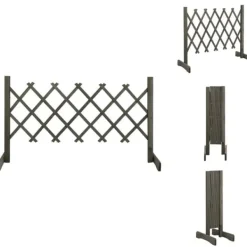 Discount Staket - Living Spaljéstaket grå 120x60 cm massivt granträ Valvbågar, Spaljéer, Bersåer & Pergolor