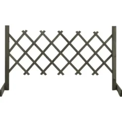 Discount Staket - Living Spaljéstaket grå 120x60 cm massivt granträ Valvbågar, Spaljéer, Bersåer & Pergolor