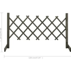 Discount Staket - Living Spaljéstaket grå 120x60 cm massivt granträ Valvbågar, Spaljéer, Bersåer & Pergolor