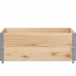 New Staplingsbar odlingslåda i massivt trä | Storlek: 100x100 cm | Färg: Furu Planteringsbänkar