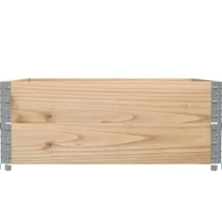 New Staplingsbar odlingslåda i massivt trä | Storlek: 100x100 cm | Färg: Furu Planteringsbänkar