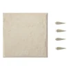 Stegstenar - 4-pack Gångplattor 39,5 x 39,5 cm - Med Pålar - Väderbeständiga - Plast - Slät Yta - För Gräsmatta och Terrass - Beige