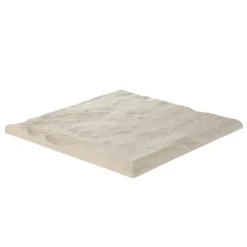 Stegstenar - 4-pack Gångplattor 39,5 x 39,5 cm - Med Pålar - Väderbeständiga - Plast - Slät Yta - För Gräsmatta och Terrass - Beige