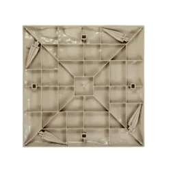Stegstenar - 4-pack Gångplattor 39,5 x 39,5 cm - Med Pålar - Väderbeständiga - Plast - Slät Yta - För Gräsmatta och Terrass - Beige