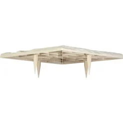 Stegstenar och gångplattor för trädgård - Set om 8 - Mått 39,5 x 39,5 cm - Med pålar - Väderbeständig plast - Slät yta - Beige