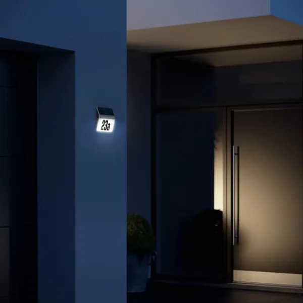 New Steinel XSolar LH-N 0,03W LED-solcellsarmatur med sensor, rostfritt stål Adresskyltar & Husnummer